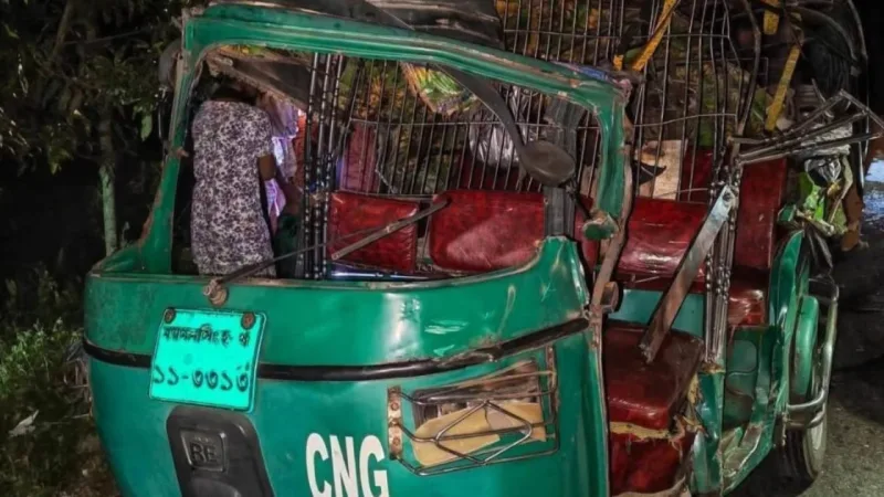 শেরপুরে বাস-অটোরিকশার সংঘর্ষে প্রবাসফেরত যুবক নিহত, আহত ৪