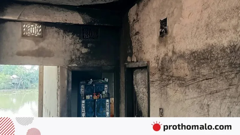 মাদকের টাকা না পেয়ে বাবার ঘরে আগুন দিল ছেলে