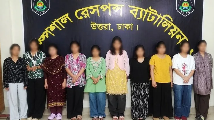চীনে চাকরির প্রলোভনে ঢাকায় আটকে রাখা ১২ নারী উদ্ধার