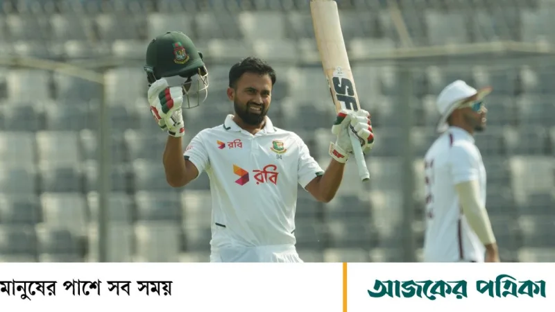 সাদমানের তৃতীয় টেস্ট সেঞ্চুরি, ১০৫ রানে আউট