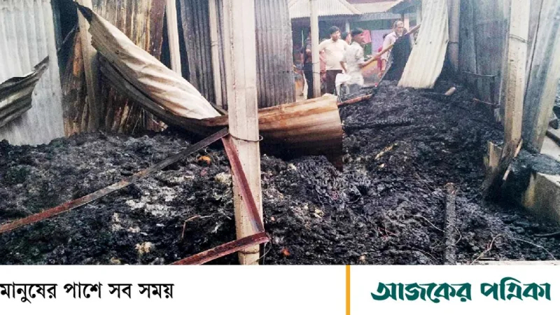 গাজীপুরের কোনাবাড়ীতে অগ্নিকাণ্ডে ৭ দোকান পুড়ল, কোনো হতাহতি নেই