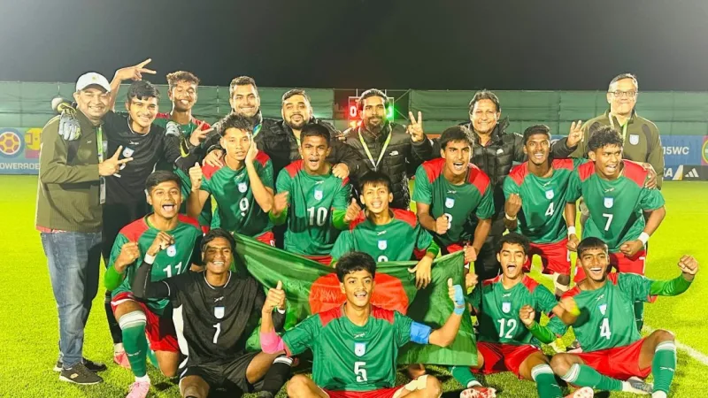 গ্যাবনকে ১-০ গোলে হারিয়ে ফাইনালে বাংলাদেশ অনূর্ধ্ব-১৫ দল