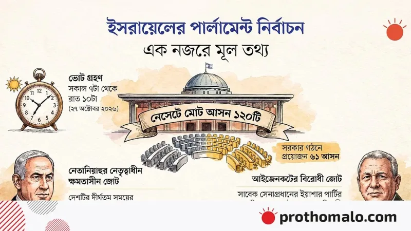 ইসরায়েল পার্লামেন্ট নির্বাচন: নেতানিয়াহু ও গাদি আইজেনকটের মুখোমুখি