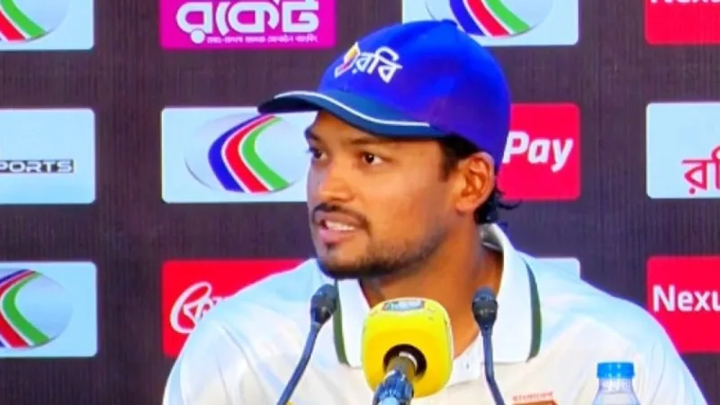 নাজমুল হোসেন শান্ত টেস্ট উন্নতি নিয়ে সন্তুষ্ট নন