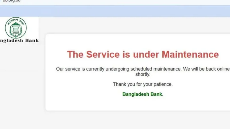 যতক্ষণ ঝুঁকি, ততক্ষণ বন্ধ বাংলাদেশ ব্যাংকের ওয়েবসাইট: মুখপাত্র